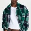 Best Sale ???? Avec Les Filles ???? Shirt Jacket Green-Navy ????