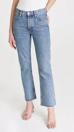 Best Sale ???? AGOLDE Mid Rise Relaxed Boot ???? Jeans Static ????