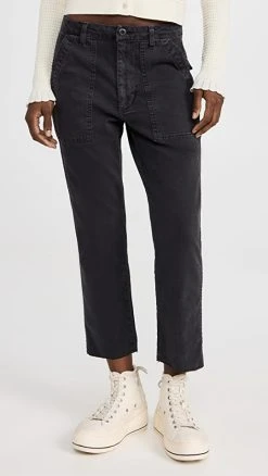 Best Sale ???? AMO Easy Army Trousers Washed Black ????