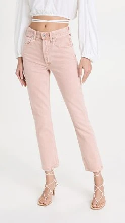 Best deal ⌛ Citizens Of Humanity Jolene High Rise Straight ???? Jeans Rosewater ✔️