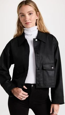 Wholesale ???? DL1961 Tilda ???? Shirt Jacket Black ???? Coated (Ultimate Knit Co ????
