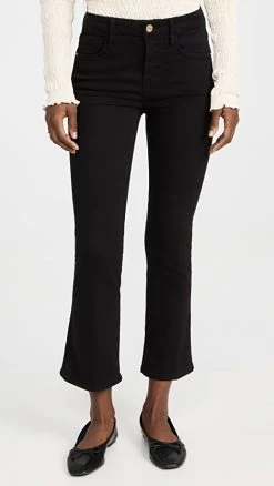 Flash Sale ❤️ FRAME Le Crop Mini Boot ???? Jeans Film Noir ????