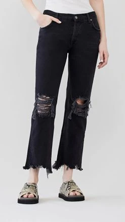 Buy ???? Free People Maggie Mid Rise Straight ???? Jeans Washed Black ????