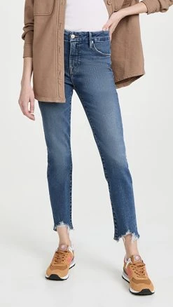 New ???? Good American Good Legs Cigarette ???? Jeans Blue842 ⌛