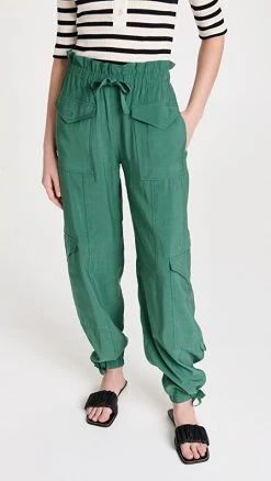 Discount ❤️ GANNI Light Slub Trousers Myrtle ????