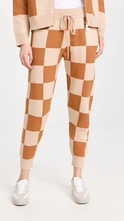 Cheapest ✨ MONROW Supersoft Sweater Knit Checkered Joggers Nugget ✨