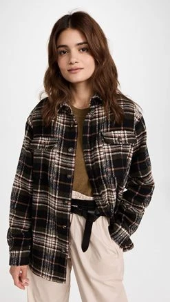Cheap ⌛ Isabel Marant Étoile Ebbaz Jacket Dark Khaki ✔️