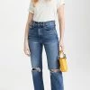 Best deal ⭐ Le Jean Mia Relaxed Straight ???? Jeans Bliss Distressed Wash ????