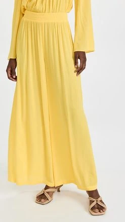 Hot Sale ???? L'AGENCE Nikita Wide Leg Pants Light Maize ????