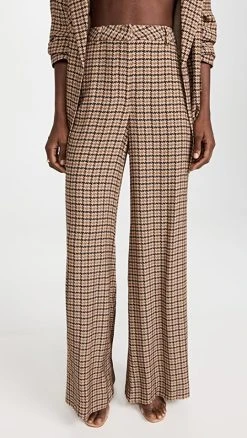 Hot Sale ❤️ L'AGENCE Pilar Wide Leg Pants Soft Camel Multi Houndstooth ???? -Vince shop lgenc315771e2b9 1659723945537 2 0. UX540 . QL90