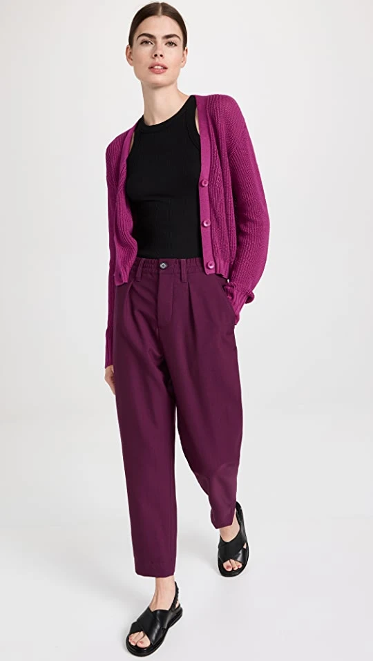 Budget ???? Marni Elastic Waist Crop Pleat Front Pants Dry Rose ❤️ 4 Budget ???? Marni Elastic Waist Crop Pleat Front Pants Dry Rose ❤️ - Image 2