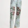 Best reviews of ???? Molly Goddard Floral Printed Denim ???? Jeans Blue Wash ????
