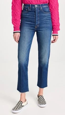 Hot Sale ✔️ MOTHER Ultra High Waisted Frisky Flood Fray ???? Jeans Bad Reputation ????