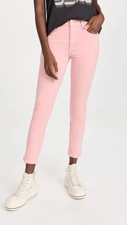 Deals ⭐ MOTHER The Mid Rise Dazzler Ankle ???? Jeans Quartz Pink ❤️