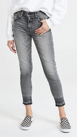 Hot Sale ???? MOUSSY VINTAGE MV Cadet Skinny ???? Jeans L/Blk ????