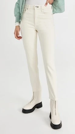 Best Sale ❤️ Rag & Bone Nina High-Rise ???? Jeans Ecru ????