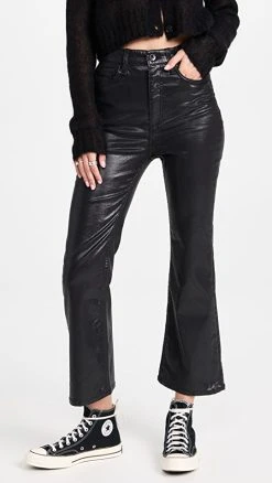 Best reviews of ❤️ Rag & Bone Casey High Rise Ankle Flare ???? Jeans ???? Coated Black ????
