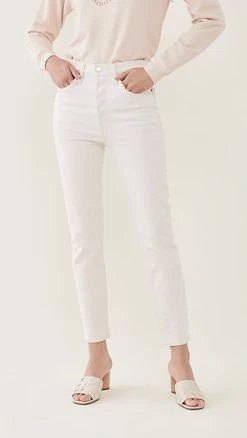 Cheap ???? RE/DONE 90s High Rise Comfort Stretch Ankle Crop ???? Jeans Vintage White ⌛