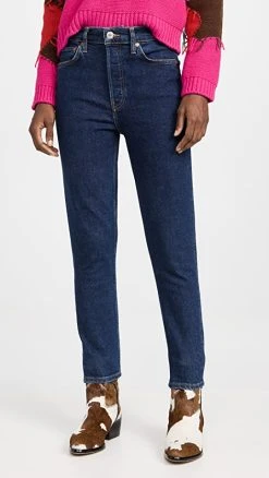 Best Pirce ???? RE/DONE 90s High Rise Ankle Crop Dark Rinse ✨