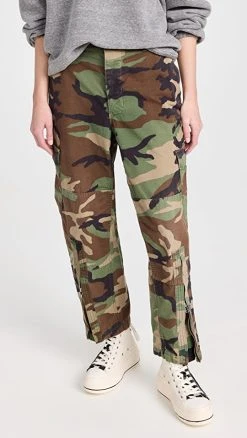 Discount ???? RE/DONE Upcycle Cargo Pants Olive Camo ✔️