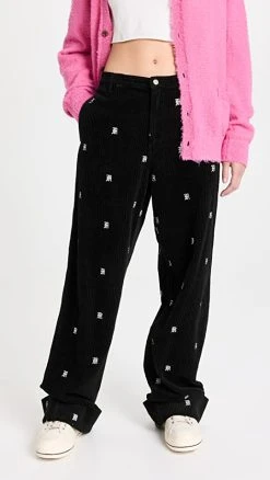 Hot Sale ???? R13 Wide Leg Chino Pants Black W/R13 Logo ????