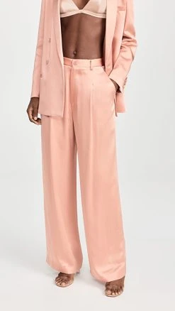 Cheapest ???? LAPOINTE Doubleface Satin Relaxed Pleated Pants Dune ????