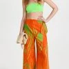 Cheapest ???? Simon Miller Lagga Pants Abstract Leaf-Tango Tangerine ????