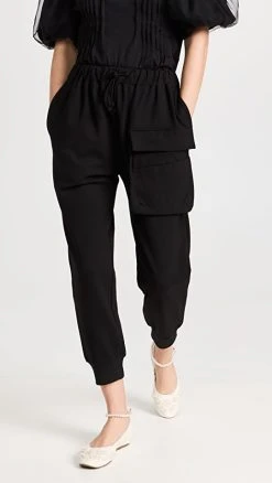 New ⭐ Simone Rocha Drawstring Joggers Black ????
