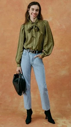 Discount ✨ Still Here Tate Crop Original Vintage Blue ???? Jeans ????