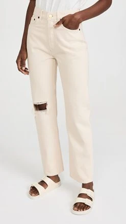 Buy ???? Still Here Worn-In Childhood ???? Jeans In Bone ⌛