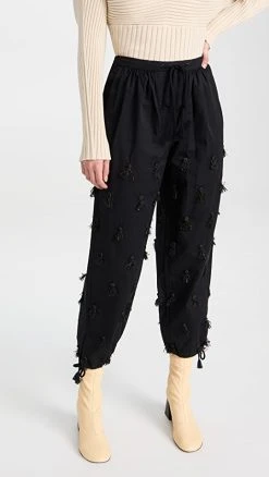 Best deal ???? Tory Burch Poplin Drawstring Pants Black ????