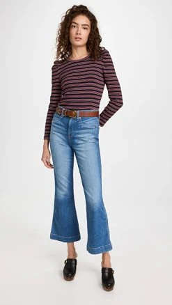 Wholesale ⭐ Veronica Beard Jean Carson High Rise Ankle Flare ???? Jeans Mystic Blue ????
