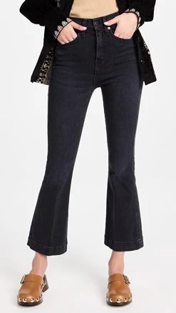 Best Sale ???? Veronica Beard Jean Carson High Rise Ankle Flare ???? Jeans Washed Onyx ✨