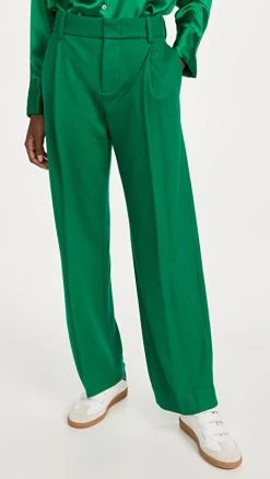 Cheap ???? Vince Cozy Wool Tailored Wide Leg Pants Emerald ????
