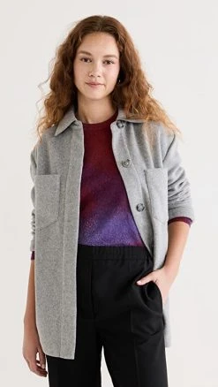 Wholesale ???? Vince ???? Shirt Jacket Med Grey ????