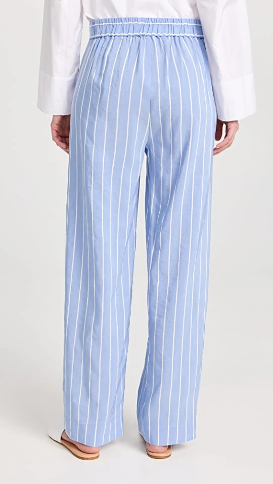 Buy ???? Vince High Waist Stripe Wide Leg Pants Celestine/Optic White ???? 4 Buy ???? Vince High Waist Stripe Wide Leg Pants Celestine/Optic White ???? - Image 2