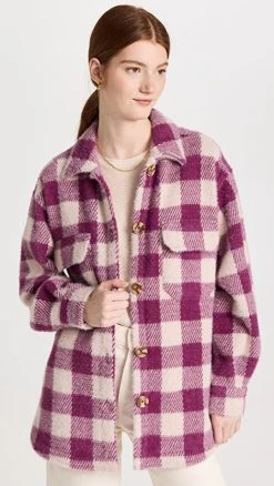 Best Pirce ???? Z Supply Plaid Tucker Jacket Berry ⭐